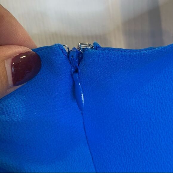 Lauren Ralph Lauren Fit and Flare MIDI Crepe Dress in Tropic Roy Size 2 - Picture 8 of 16